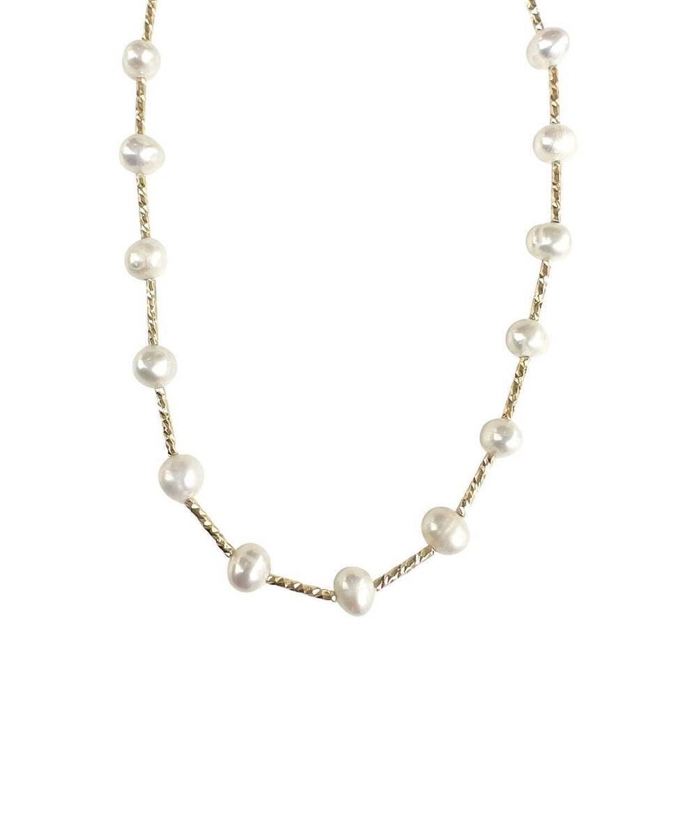 NEW GEMELLI the presley pearl necklace in gold